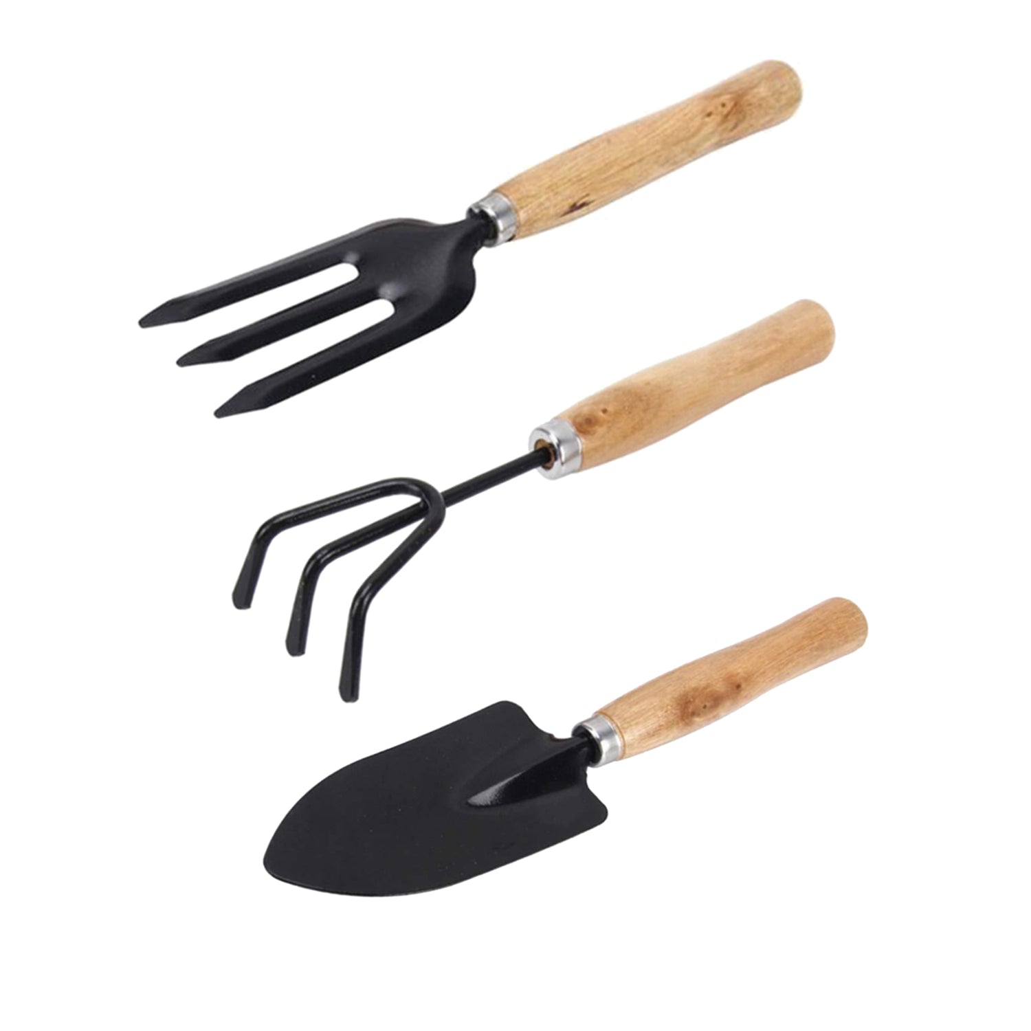 0542A 3pc Small Gardening Tools for Home Garden (Hand Cultivator, Small Trowel, Garden Fork) DeoDap 0542A 3pc Small Gardening Tools for Home Garden (Hand Cultivator, Small Trowel, Garden Fork) DeoDap